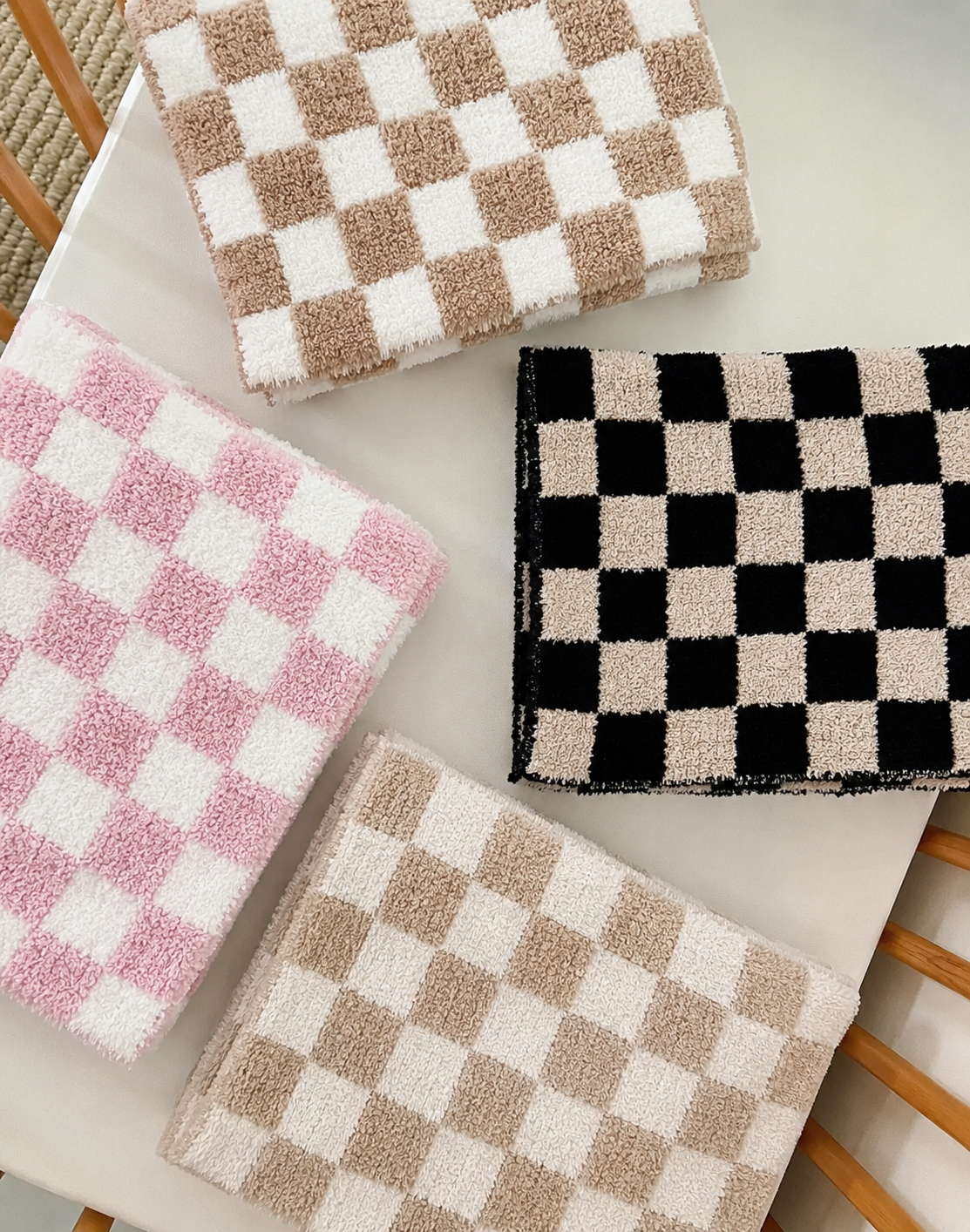 Phufy® Bliss Checkerboard Blanket, Cocoa